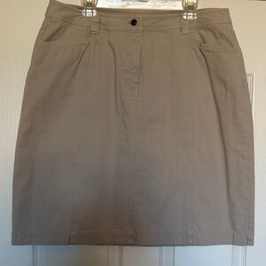 Talbots Women's khaki denim Pencil Skirt in Tan Sz 16W maybe 14W fit